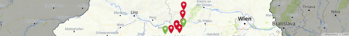 Kartenansicht für Apotheken-Notdienste in der Nähe von Yspertal (Melk, Niederösterreich)